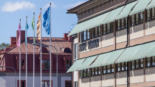 Fasadbild på Sunne kommunhus.