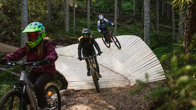 Bild från cyklister på Sunne ski and bike