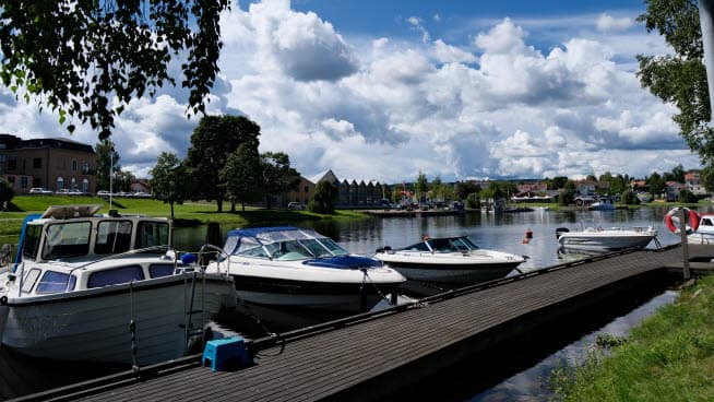 Båtar vid Sunne marina