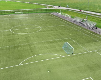 Utomhusplan för fotboll.