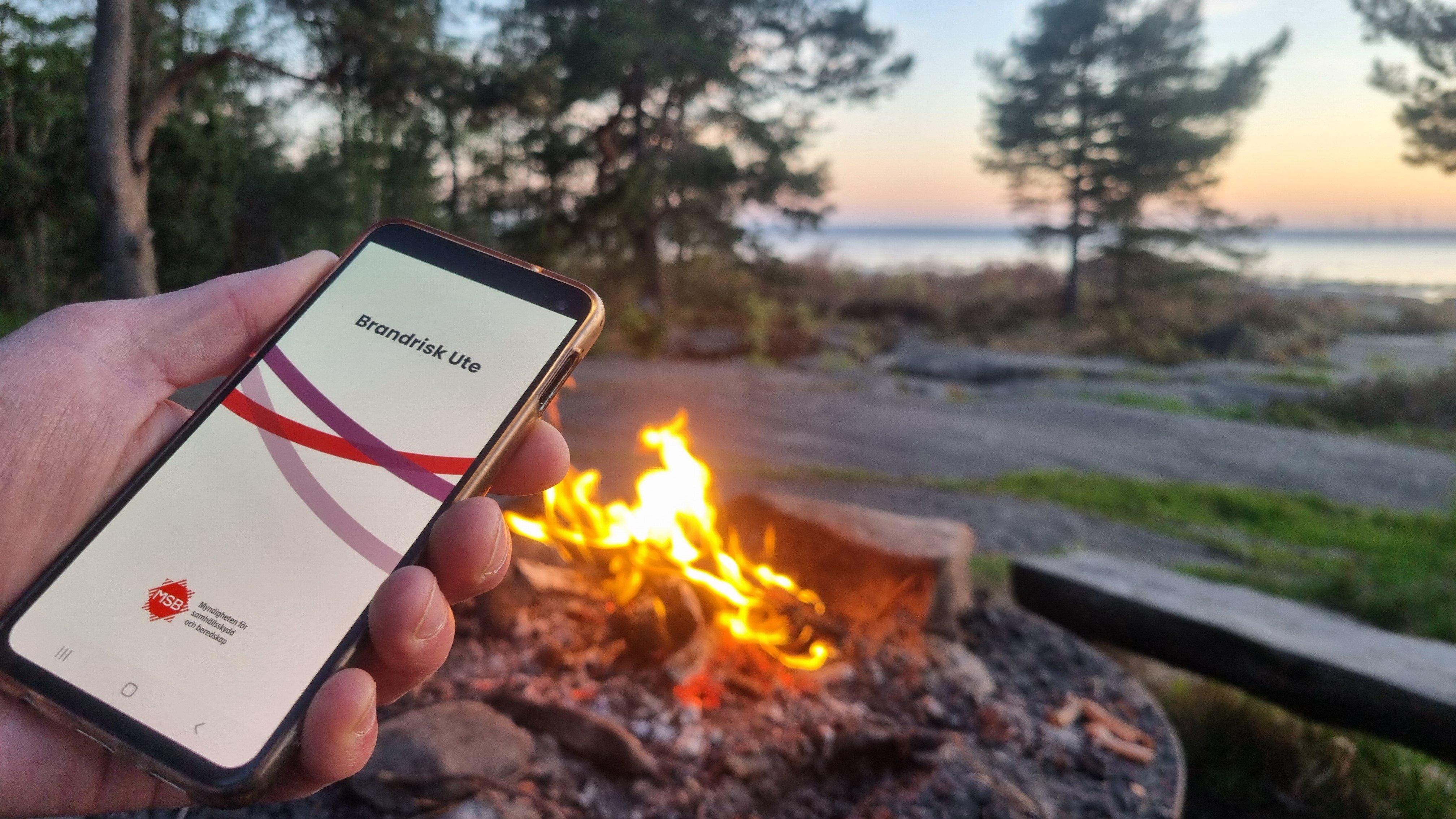 MSB har tagit fram appen Brandrisk ute.