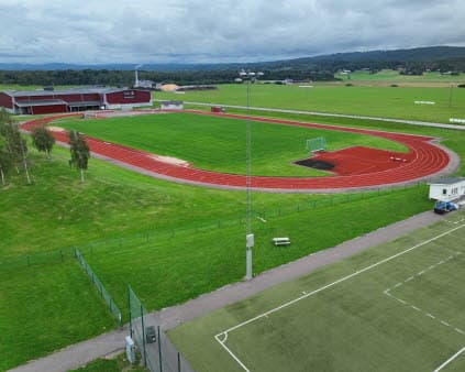 Friidrottsarenan vid Sparbankshallen i Sunne.