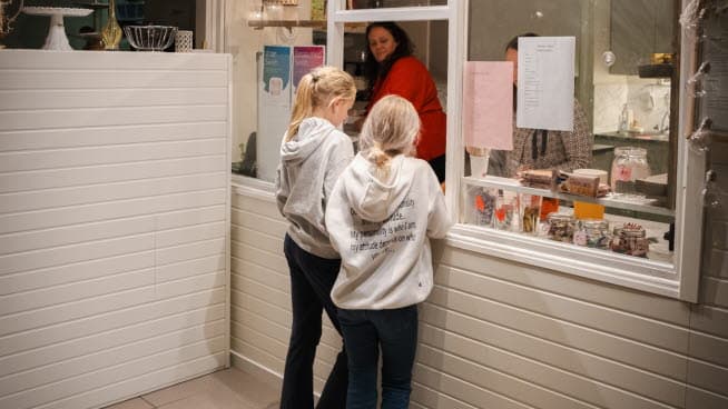 Caféet på fritidsgården Bubblan.