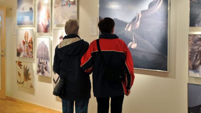 Bild från en utställning på Galleri Björken