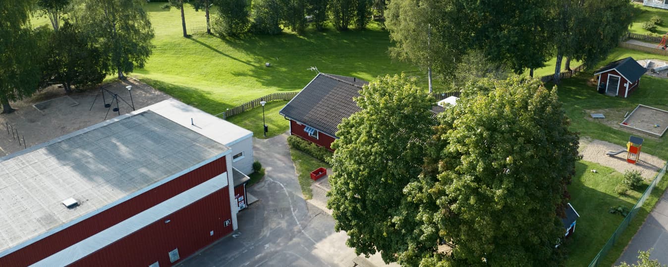 Flygfoto över Regnbågen.