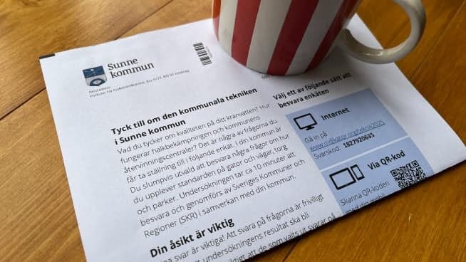 Enkäten skickas ut per post.