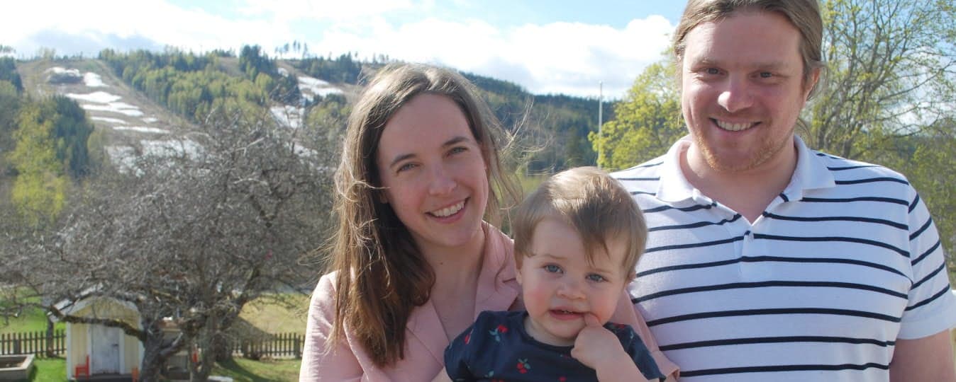 Karl Strandberg, Sylvie Vandermeuter och dottern Elynn