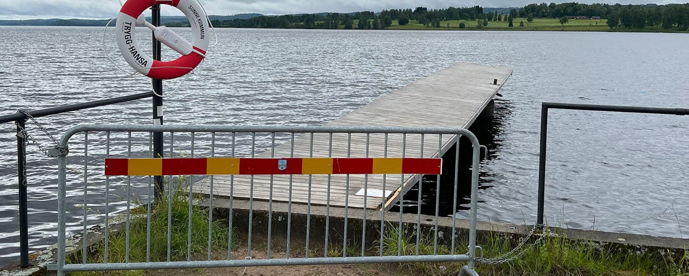 Tre bryggor på Kolsnäsudden är avstängda under sommaren eftersom vi inte kan garantera säkerheten.