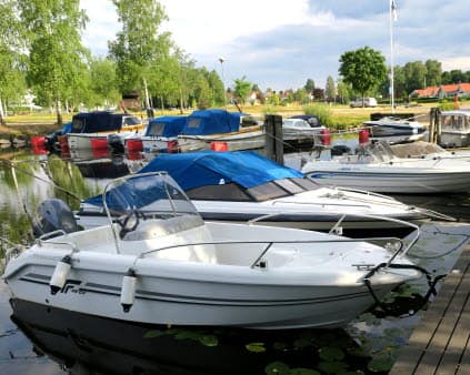 Bild från hamnen i Sunne centrum