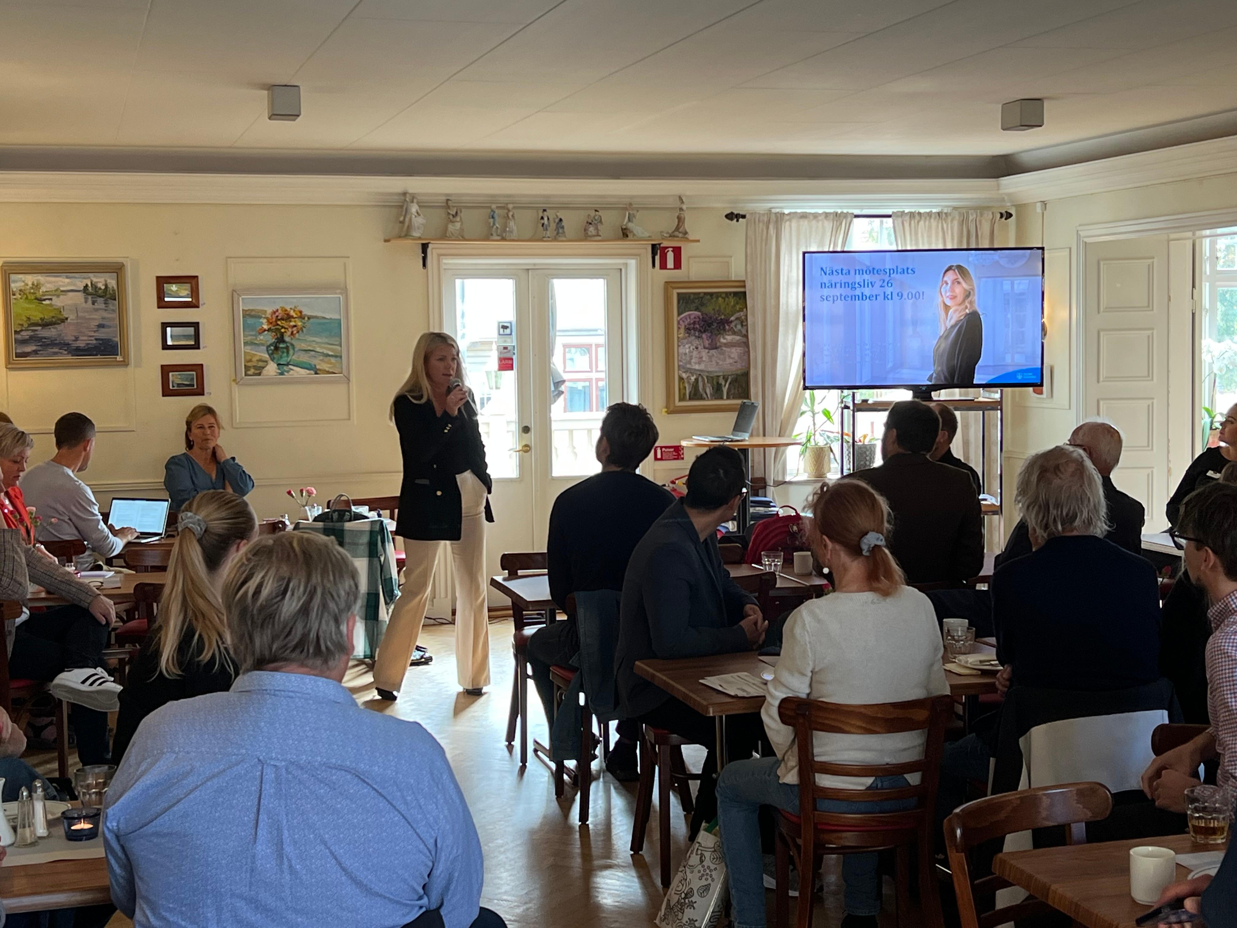 Företagsvecka och framtidsdagar i Sunne pågår 9-11 oktober. Bilden är från Mötesplats näringsliv, sista tisdagen i månaden, på Gästis.