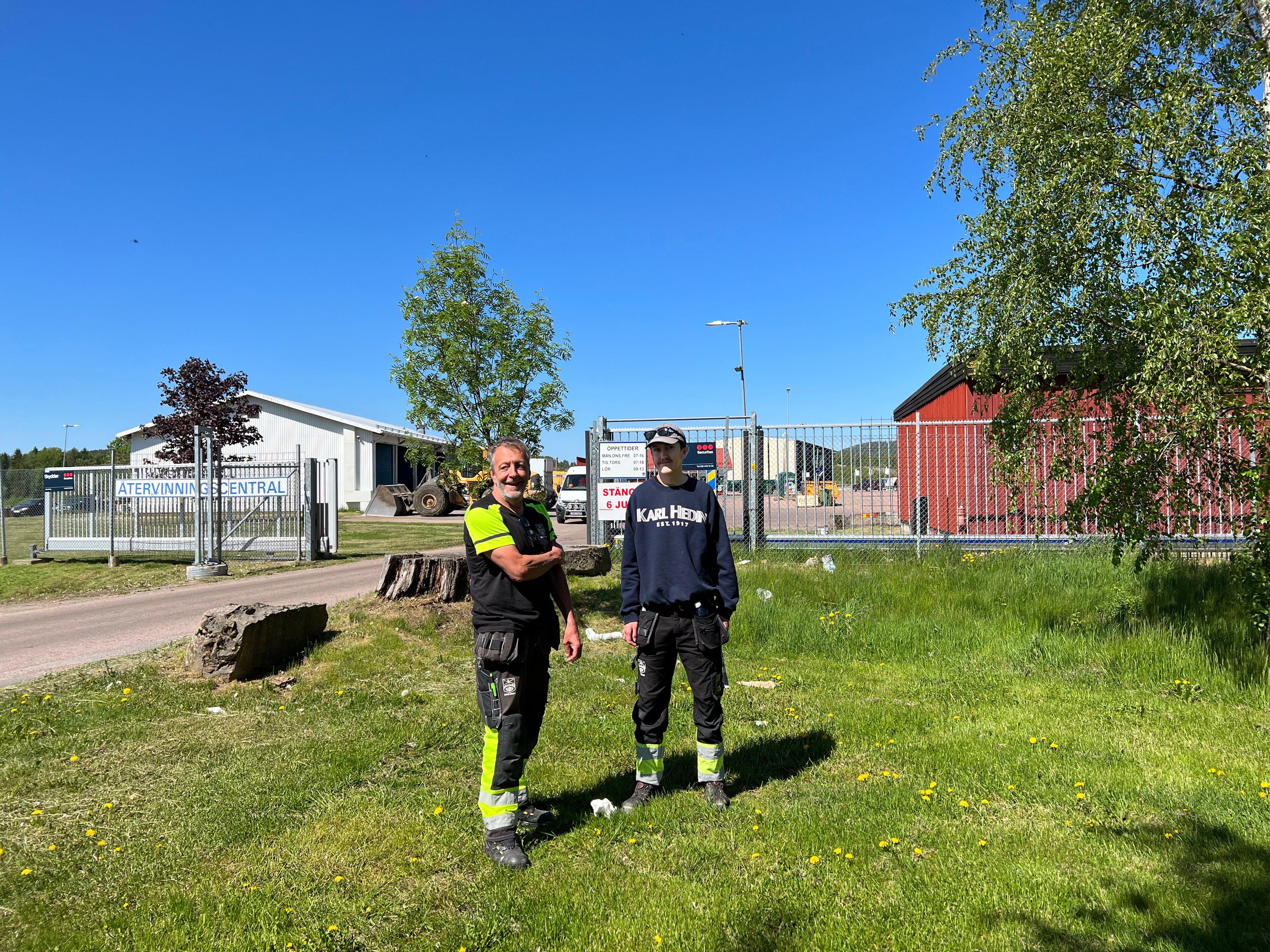 Peter Sundström och Henrik Larsson, AME, ser fram emot att börja återvinna kommunala möbler i Sunne.