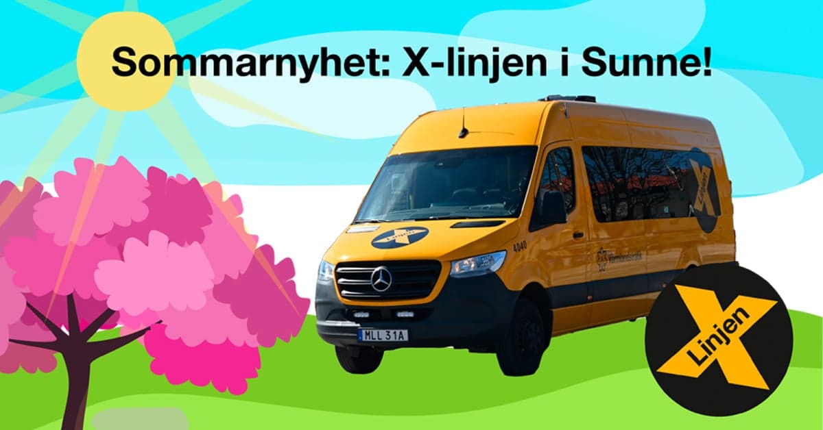 I sommar blir kollektivtrafiken i Sunne flexibel i Värmlandstrafiks pilottest X-linjen.