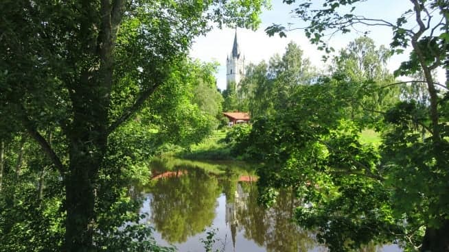 Dekorativ bild från Sunne tätort.