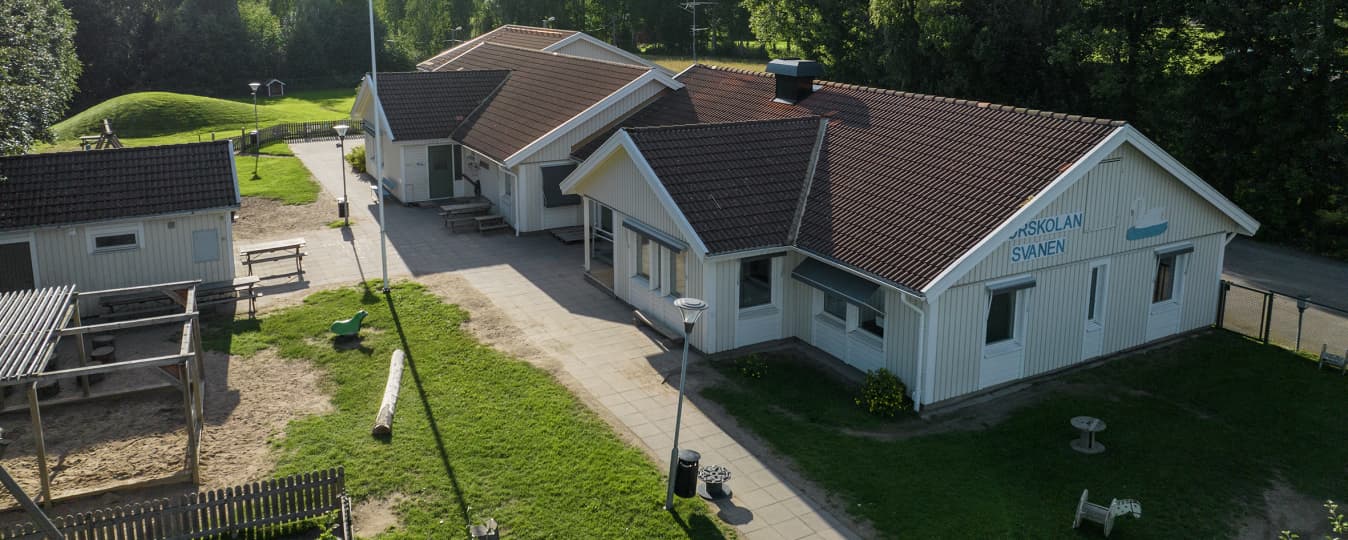 Flygfoto över Svanen.