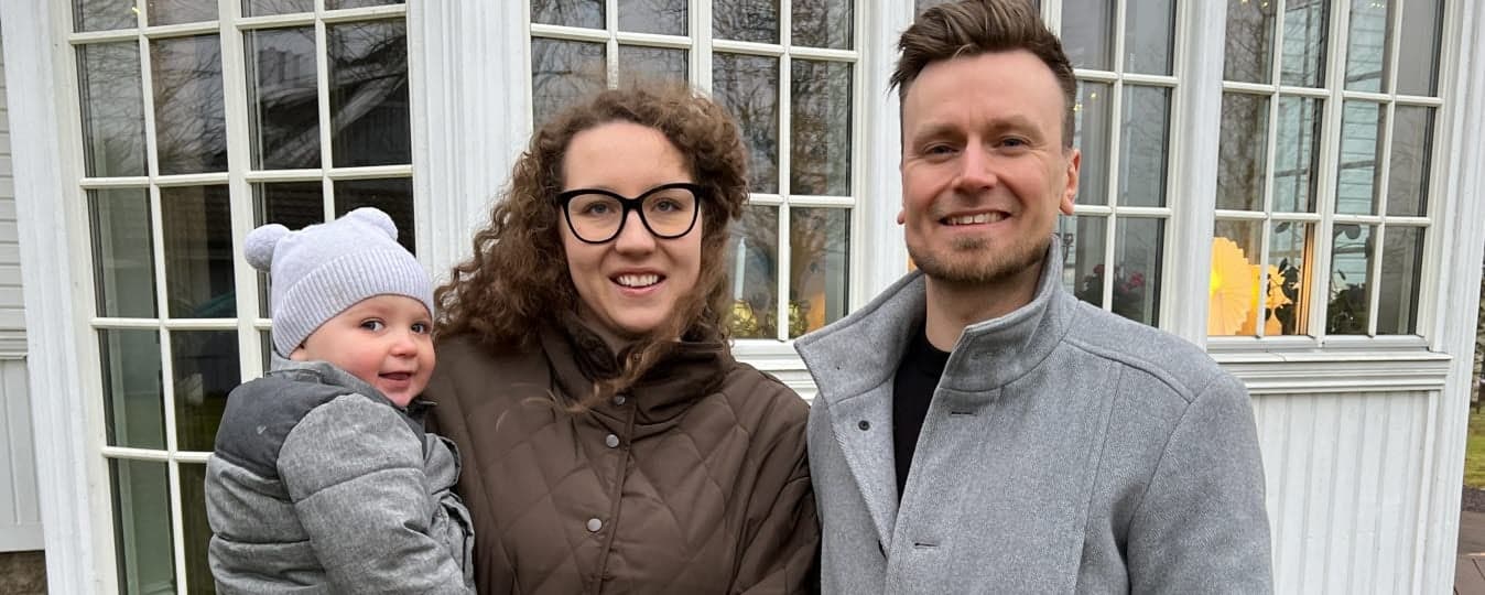 Det kändes snabbt som hemma här. Tryggt och rätt, säger Tim Lindström och Maria Bjerknes Börestam.