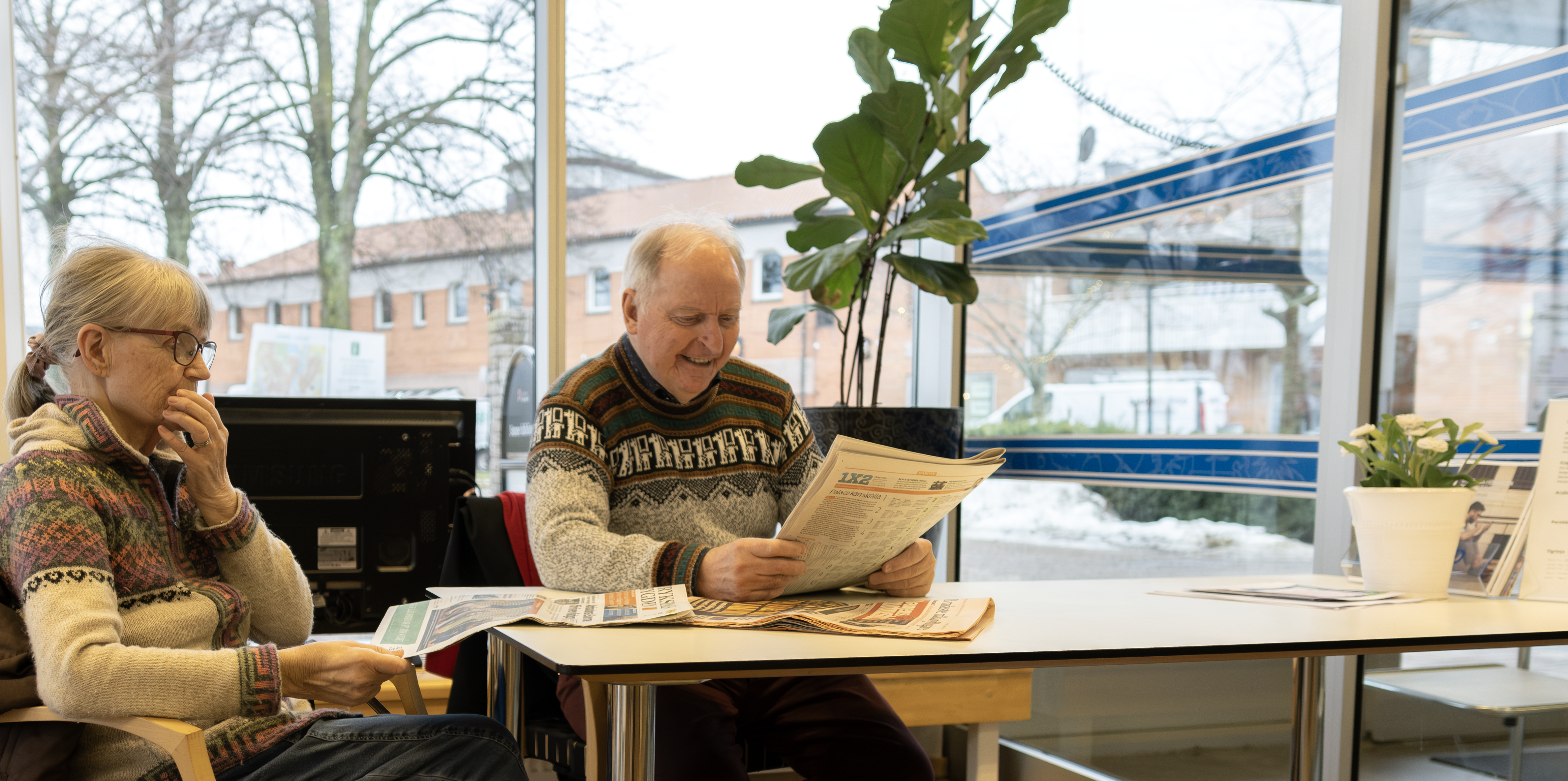 Ulla och Silas Olsson gillar mötesplatsen Sunne bibliotek.