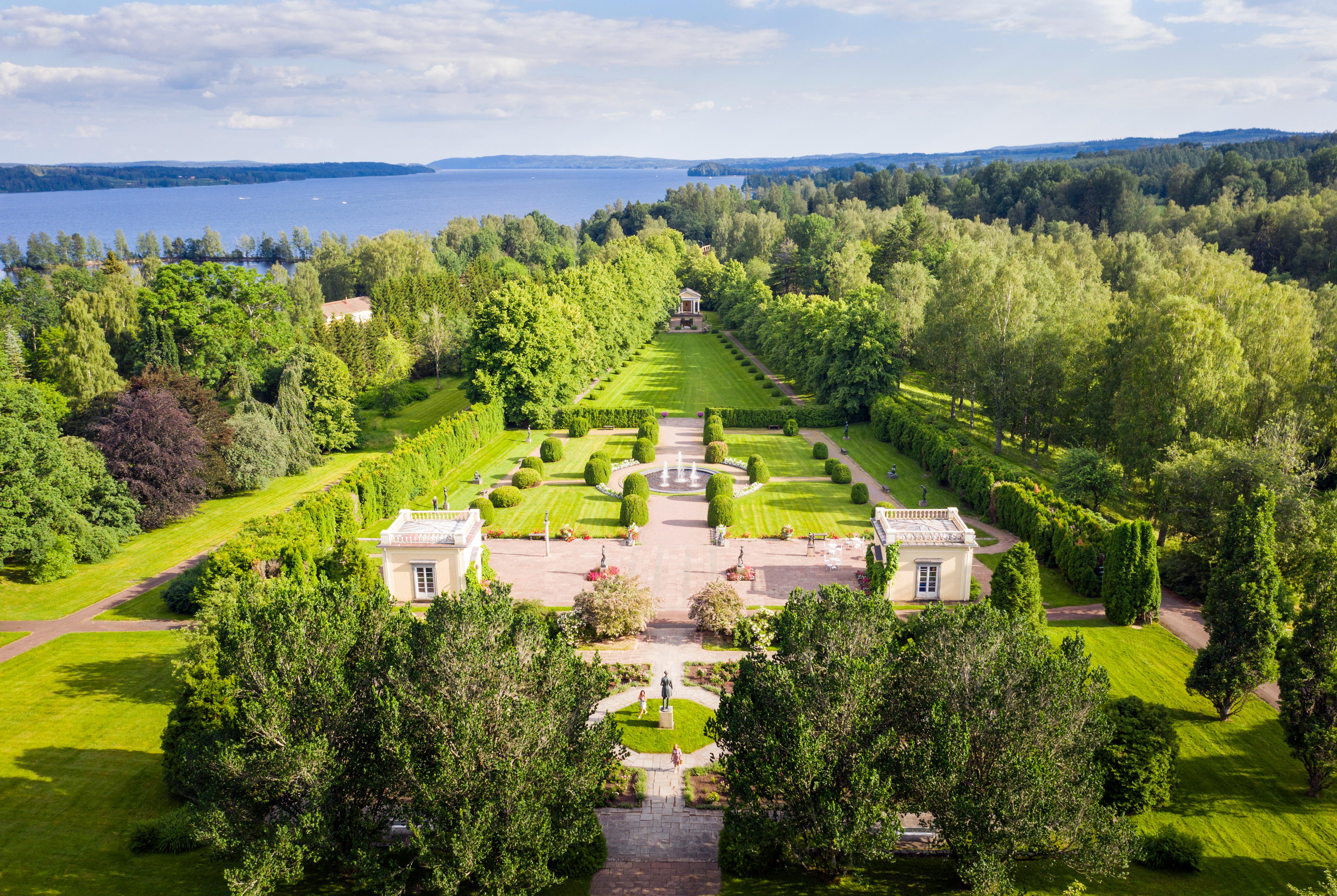 Flygbild över Rottneros Park.