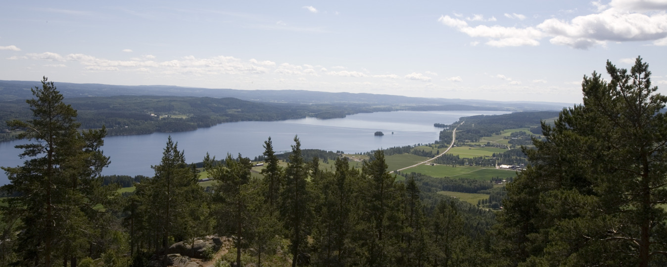 Vy över Fryksdalen från Tossebergsklätten