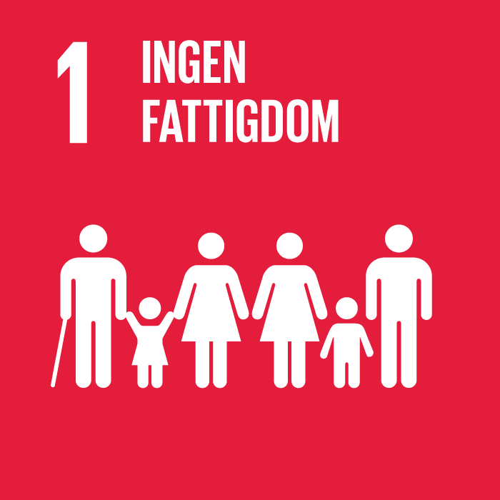 Globala målen - mål 1, ingen fattigdom.