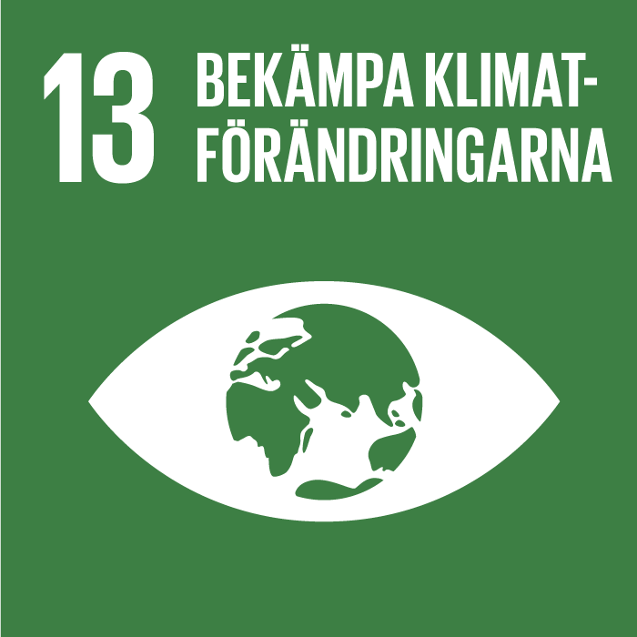 Globala målen - mål 13, bekämpa klimatförändringarna.