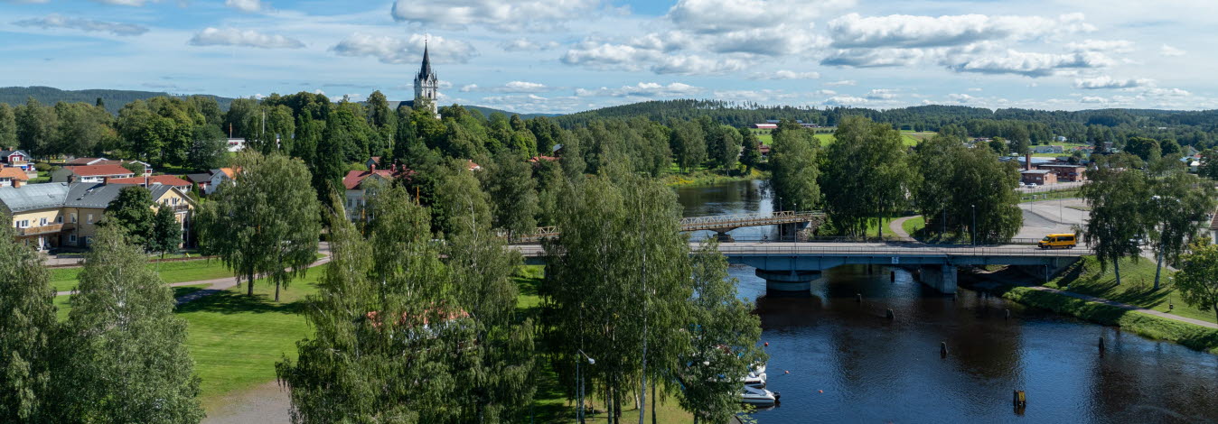 Vy över sundet i centrala Sunne.
