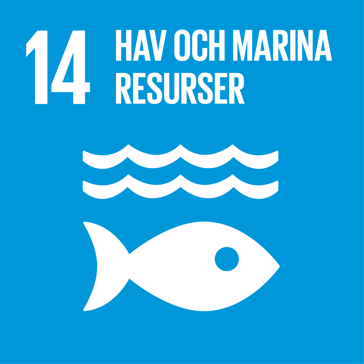 Globala målen - mål 14, hav och marina resurser.